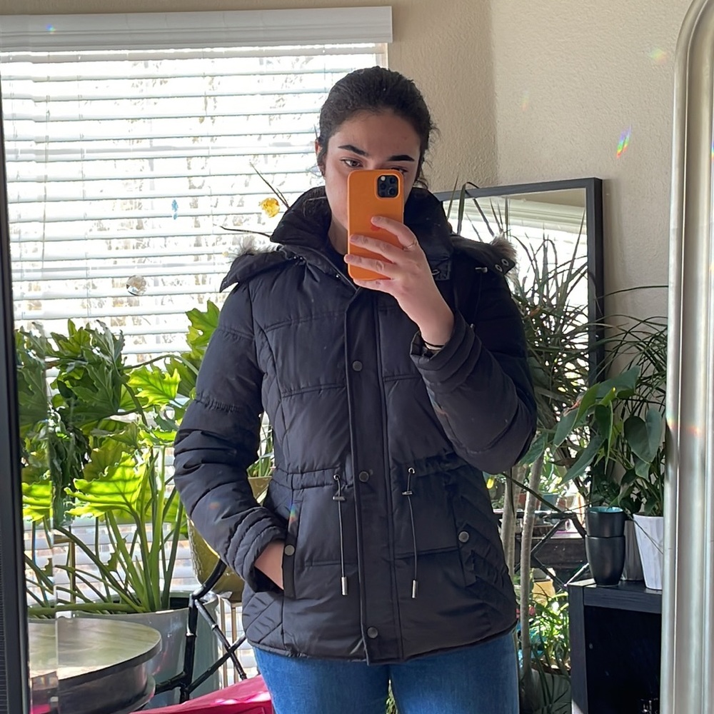 Kenneth Cole Reaction black puffer jacket